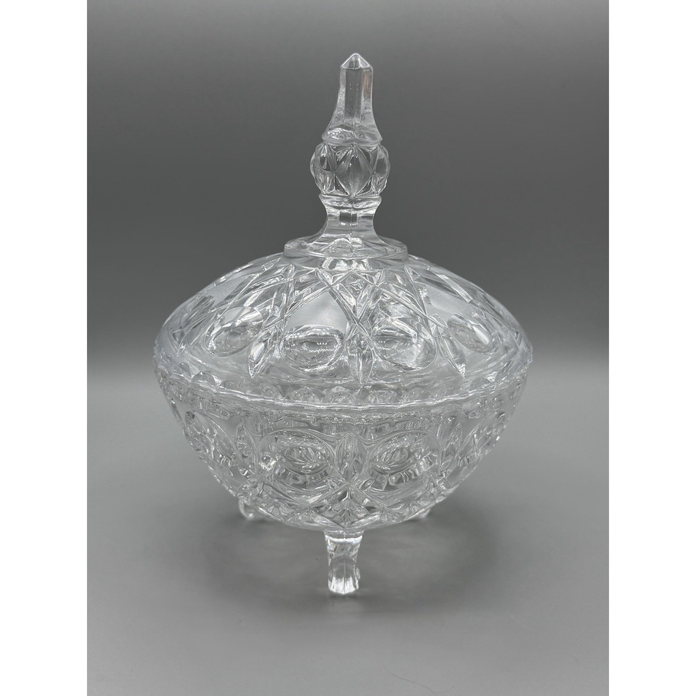 Vintage Zaječar 24% Lead Crystal Candy Dish with Lid – Yugoslavia